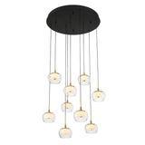 Manarola Chandelier Matte Black 9 Lights By Lib And Co