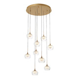 Manarola Chandelier Painted Antique Brass 9 Lights By Lib And Co