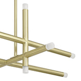 Manhattan 48-inch 12-light Brushed Gold LED Linear Chandelier