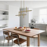 Manhattan 48-inch 12-light Brushed Gold LED Linear Chandelier