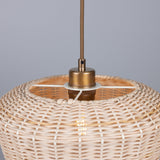 Manila Rattan Pendant - Antique Brass