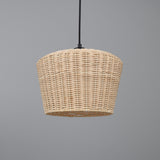 Manila Rattan Pendant - Matte Black