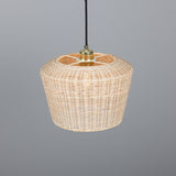 Manila Rattan Pendant - Polished Brass