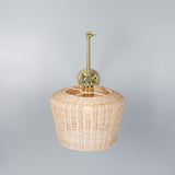 Manila Rattan Wall Light - Polished Brass