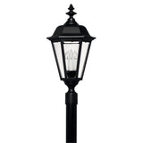 Manor House Large Post Mount Lantern - Black - by Hinkley