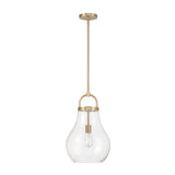 Mansfield 12-inch 1-light Champagne Gold Pendant Light with Clear Glass Shade