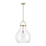 Mansfield 18-inch 1-light Champagne Gold Pendant Light with Clear Glass Shade