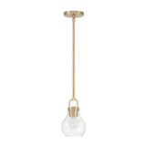 Mansfield 6-inch 1-light Champagne Gold Pendant Light with Clear Glass Shade