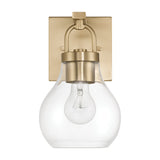 Mansfield 6-inch 1-light Champagne Gold Vanity Light with Clear Glass Shade
