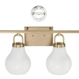 Mansfield 34-inch 4-light Champagne Gold Vanity Light with Opal Glass Shades
