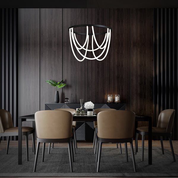Margarita LED Chandelier By WAC Lighting With Light