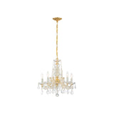 Maria Theresa Crystal Chandelier, Compact 6-Light 20'' Gold
