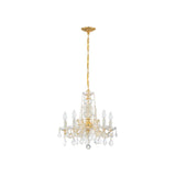 Maria Theresa Crystal Chandelier, Compact 6-Light 20'' Gold