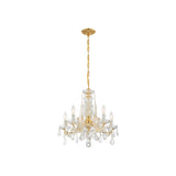 Maria Theresa Crystal Chandelier, Compact 6-Light 20'' Gold