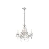Maria Theresa Crystal Chandelier, Compact 6-Light 20'' Polished Chrome