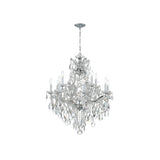 Maria Theresa Two-Tier Crystal Chandelier 28'' Polished Chrome