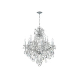 Maria Theresa Two-Tier Crystal Chandelier 28'' Polished Chrome