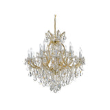 Maria Theresa Two-Tier Crystal Chandelier 38'' Gold