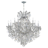 Maria Theresa Two-Tier Crystal Chandelier 38'' Polished Chrome
