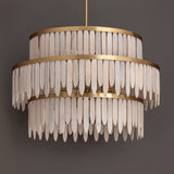 Marimba Chandelier Weathered White by Maxim Lighting