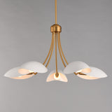 Maris Chandelier White/Natural Aged Brass by Maxim Lighting