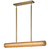 Maris Linear Pendant Light Brushed Gold By Alora - Side View