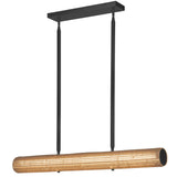 Maris Linear Pendant Light Matte Black By Alora - Side View