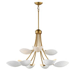 Maris Multi-Tier Chandelier White/Natural Aged Brass by Maxim Lighting