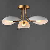 Maris Semi Flush Semi-Flush Mount White/Natural Aged Brass by Maxim Lighting