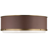 Marlowe Flush Mount Large Time Worn Brass By Visual Comfort Studio - Side View1