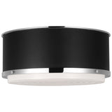 Marlowe Flush Mount Medium Polished Nickel By Visual Comfort Studio - Side View
