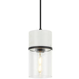 Marmor Pendant Light Small Matte Black White Marble By Matteo - Front View