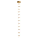 Marni Beaded Chandelier Natural Brass Medium DC By Alora Marini Vertical View