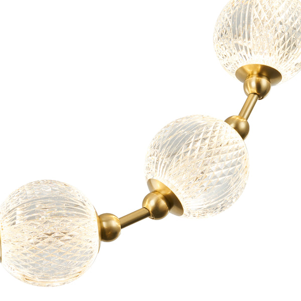 Marni Beaded Chandelier Natural Brass Small DC By Alora Marini Detaield View