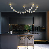 Marni Beaded Chandelier Natrual Brass Small RT By Alora Marini Lifestyle View