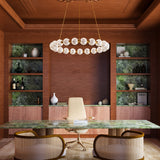 Marni Chandelier Natural Brass Medium By Alora Lifestyle View