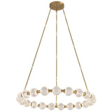 Marni Chandelier Natural Brass Medium By Alora With Light