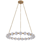 Marni Chandelier Natural Brass Medium By Alora