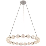 Marni Chandelier Polished Nickel Medium By Alora With Light