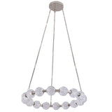 Marni Chandelier Polished Nickel Small By Alora Front View