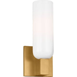 Maroux Wall Sconce — 12", Milk, Burnished Brass | Burnished Brass