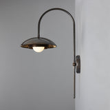 Marrakesh Arc Wall Light - Antique Brass & Sapphire Blue