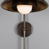 Marrakesh Arc Wall Light - Antique Brass & Sapphire Blue