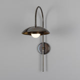 Marrakesh Arc Wall Light - Antique Brass & Sapphire Blue