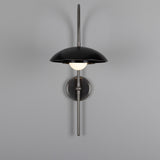 Marrakesh Arc Wall Light - Antique Silver & Matte Black