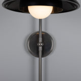 Marrakesh Arc Wall Light - Antique Silver & Matte Black