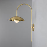 Marrakesh Arc Wall Light - Satin Brass & Racing Green