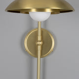 Marrakesh Arc Wall Light - Satin Brass & Racing Green