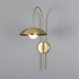 Marrakesh Arc Wall Light - Satin Brass & Racing Green