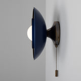 Marrakesh Pull Chain Wall Light - Antique Brass & Sapphire Blue